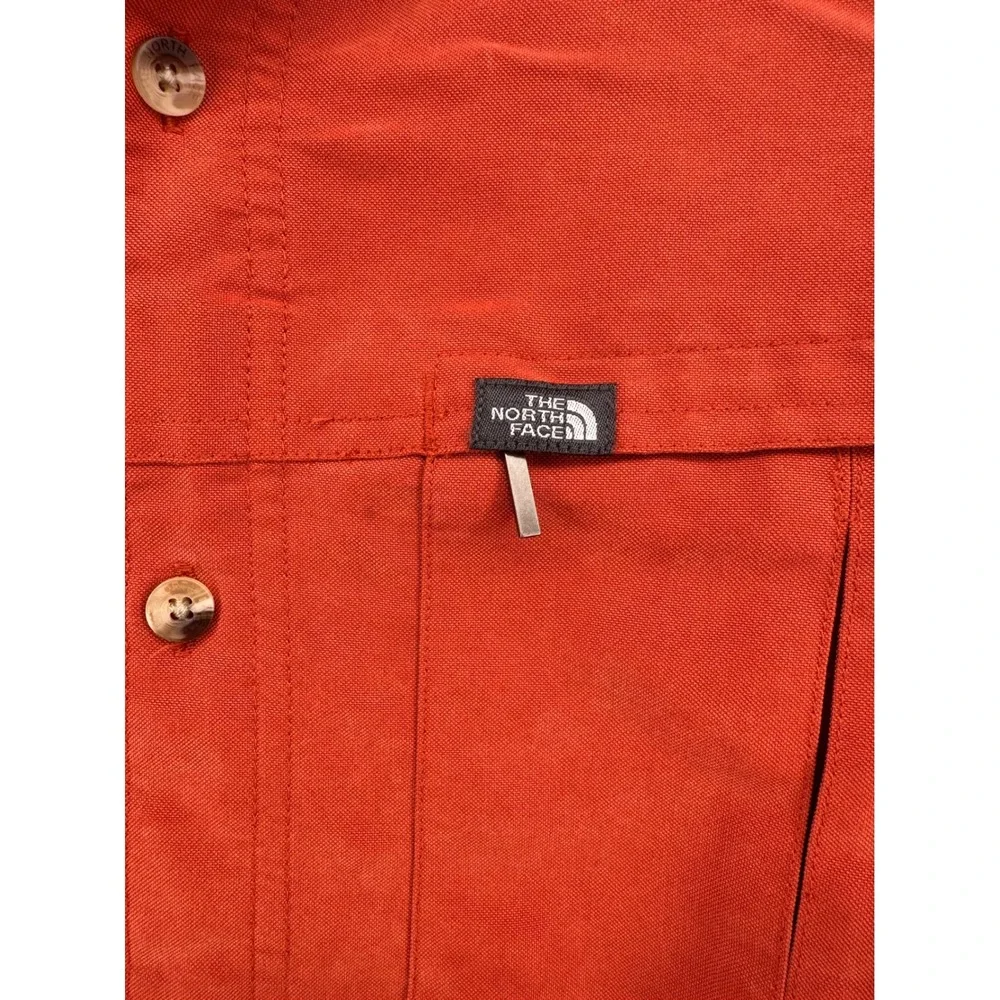 The North Face Mens Burnt Orange Modal Blend Long Sleeve Hiking Shirt Large A412